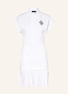 Lacoste Sukienka Polo Laura Z Mieszanki Materiałów Z Plisami weiss - Sukienki - miniaturka - grafika 1