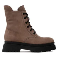 Botki damskie - Trapery Simple SL-39-02-000068 Brązowy - miniaturka - grafika 1