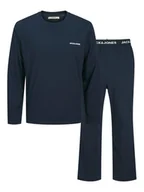 Piżamy męskie - Jack&Jones Piżama Everest 12273632 Granatowy Standard Fit - miniaturka - grafika 1