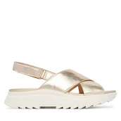 Sandały damskie - Sandały Clarks DashLite Wish 26185882 Złoty - miniaturka - grafika 1