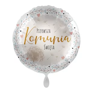 Amscan Balony białe Pierwsza Komunia Święta 28 cm komunia - Pamiątka Pierwszej Komunii Świętej - miniaturka - grafika 1