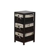 Szafy i regały magazynowe - Komoda Eli, ciemnobrązowy,28,5 x 65,5 x 33 cm - miniaturka - grafika 1