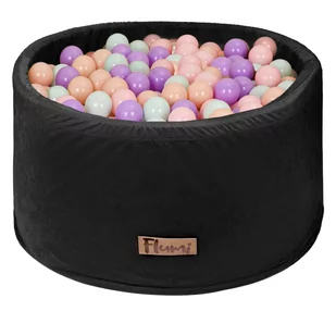Suchy basen 90x40 cm czarny + 200 piłek fiolet - mięta - brzoskwinia - Suche baseny - miniaturka - grafika 1