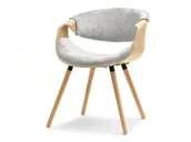 Krzesła - Skandynawskie Krzesło Bent Dąb Popiel - miniaturka - grafika 1