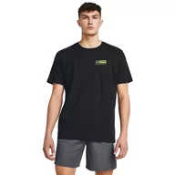 Koszulki sportowe męskie - Męski t-shirt z nadrukiem Under Armour UA Bball Logo Court SS - czarny - UNDER ARMOUR - miniaturka - grafika 1