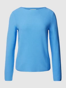 Sweter z dzianiny z okrągłym dekoltem - Swetry damskie - miniaturka - grafika 1