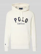 Bluzy męskie - Bluza z kapturem, wyhaftowanym logo i kieszenią kangurką - miniaturka - grafika 1