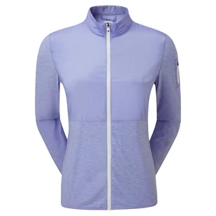 Damska bluza golfowa fioletowa Footjoy Full-Zip Space Dye Midlayer Ladies violet - Golf - miniaturka - grafika 1