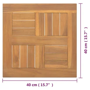 Kwadratowy blat do stolika, 40x40x2,5 cm, lite drewno tekowe Lumarko! - Meble modułowe i akcesoria - miniaturka - grafika 7