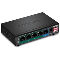 Pozostałe akcesoria sieciowe - Trendnet TPE-TG51G łącza sieciowe Gigabit Ethernet (10/100/1000) Obsługa PoE Czarny - miniaturka - grafika 1