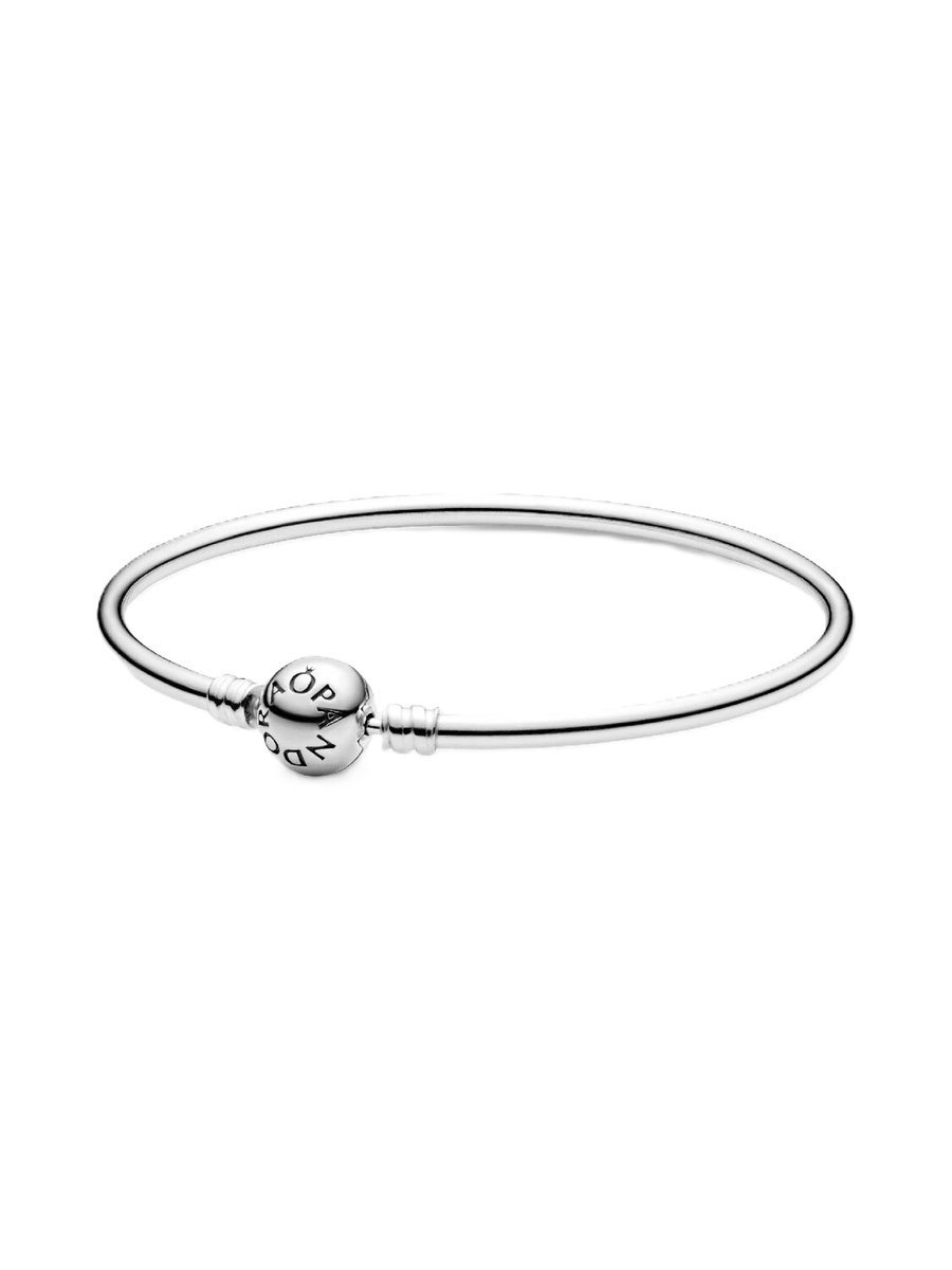 Bransoletka damska Pandora 590713-17 bangle z logotypem na zapięciu