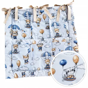 ORGANIZER PRZYBORNIK DO ŁÓŻECZKA DUŻY PUSZYSTY 6 KIESZENI BAWEŁNA OD BabyU - Organizery na łóżeczko - miniaturka - grafika 1