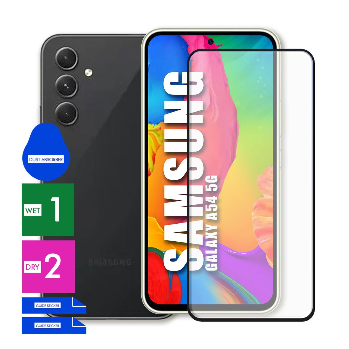 SZKŁO OCHRONNE DO SAMSUNG GALAXY A54 5G HARTOWANE 9H PEŁNE CAŁY EKRAN 5D