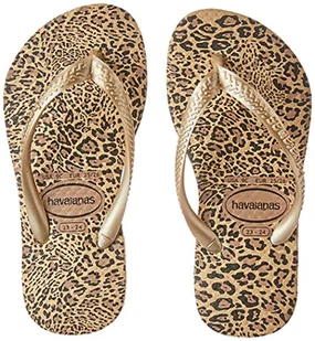 Havaianas Slim Animals szarozłote klapki japonki, piaskowo-szary/złoty, 10/11 UK dziecko, Piaskowy szary złoty - Moda i Uroda OUTLET - miniaturka - grafika 1