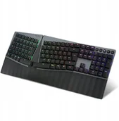 Klawiatury - Perixx PERIBOARD-835 BR DE, wireless RGB illuminated ergonomic mechanical keyboard - flat brown tactile switches 57150Q - miniaturka - grafika 1