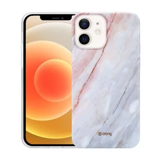 Crong Marble Case - Etui iPhone 12 Mini (różowy) - Etui i futerały do telefonów - miniaturka - grafika 2