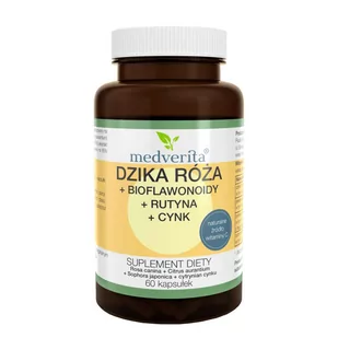 Dzika Róża + Rutyna MEDVERITA 60 kaps - Witaminy i minerały dla sportowców - miniaturka - grafika 1