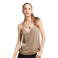 Koszulki i topy damskie - Superdry Studios Lace Mix Cami Koszulka damska, Moss Khaki, 34 - miniaturka - grafika 1