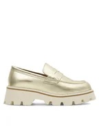 Półbuty damskie - Badura Loafersy GISELLE-24SS202 Złoty - miniaturka - grafika 1