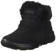 Śniegowce damskie - Skechers Damskie buty zimowe 15506, Czarny Black Suede Trim Bbk, 36.5 EU - miniaturka - grafika 1