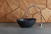 Umywalki - Umywalka Z Betonu Model V_74 Czarna / Voglio - miniaturka - grafika 1