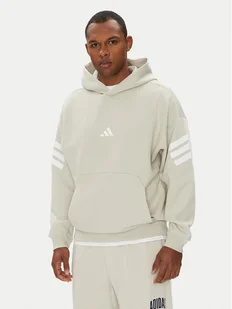 adidas Bluza Future Icons 3-Stripes JW7099 Beżowy Regular Fit - Bluzy męskie - miniaturka - grafika 1