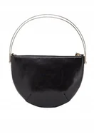 Torebki damskie - Torebka Damska Klasyczna Wizytowa Czarna 1Pjt - miniaturka - grafika 1