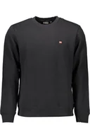 Bluzy męskie - BLUZA NAPAPIJRI BEZ ZAMKA MĘSKA CZARNA - Napapijri - miniaturka - grafika 1