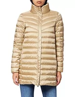 Płaszcze damskie - Geox Damski płaszcz puchowy D Jaysen, Pieprz beżowy/granatowy, 38 - miniaturka - grafika 1