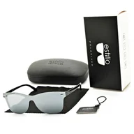 Okulary korekcyjne, oprawki, szkła - Okulary przeciwsłoneczne pełne polaryzacyjne lustrzane EST-402A - miniaturka - grafika 1