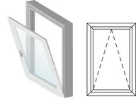 Blaty meblowe i parapety okienne - Okno fasadowe 2-szybowe PCV O7 uchylne jednoskrzydłowe 1465x835 mm białe - miniaturka - grafika 1