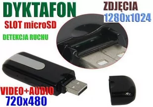 Mikro-Rejestrator ukryty w Pendrive nagrywajcąy obraz+dwik (m.in. na ruch). - Minikamery i aparaty szpiegowskie - miniaturka - grafika 1