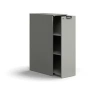 Szafki biurowe - Zamykana szafka boczna QBUS, prawa z uchwytem, 1250x400x800 mm, jasnoszary - miniaturka - grafika 1