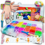 Prace ręczne dla dzieci - PREZENT NA ŚWIĘTA URODZINY DLA 8-15 LATKI GUMKI DO ROBIENIA BIŻUTERII BRANSOLETEK XXL DIY - miniaturka - grafika 1