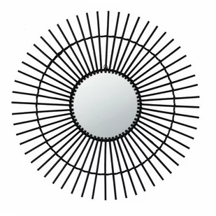 Lustro wiszące BIRMA Ø70cm czarne - Lustra - miniaturka - grafika 1