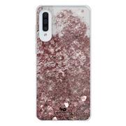 Etui i futerały do telefonów - Hama White Diamonds Sparkle Case Samsung Galaxy A50/A30S Różowo-Złoty Serca - miniaturka - grafika 1