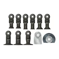 Brzeszczoty - Milwaukee zestaw brzeszczotów do urządzenia wielofunkcyjnego do cięcia wgłębnego 11 elementów 48906090 - miniaturka - grafika 1