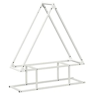 vidaXL Stojak na drewno opałowe, biały, 80x25x90 cm - Wózki magazynowe - miniaturka - grafika 1