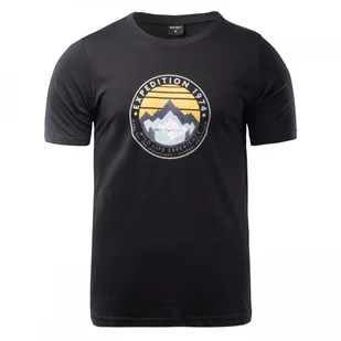 Koszulka Męska Hi-tec Zorge Koszulka Z Krótkim Rękawem Czarny Sportowa XXL - Koszulki męskie - miniaturka - grafika 1