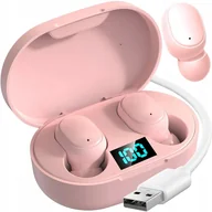 Słuchawki - LamaLine Słuchawki BEZPRZEWODOWE TWS różowe - miniaturka - grafika 1