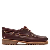 Mokasyny męskie - Mokasyny Timberland Authentics Boat 3 Eye Classic TB0500096481 Bordowy - miniaturka - grafika 1