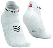 Skarpetki i podkolanówki sportowe - COMPRESSPORT Skarpety ProRacing Socks V4 RUN LOW White/Black - miniaturka - grafika 1