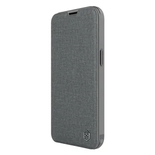 Nillkin Qin Cloth Pro Case etui do iPhone 14 Plus osłona na aparat kabura pokrowiec obudowa z klapką szary - Etui i futerały do telefonów - miniaturka - grafika 6