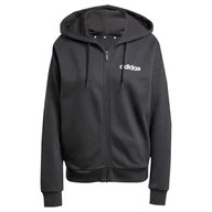 Bluzy damskie - adidas Damska bluza z kapturem Essentials Linear Full Zip French Terry - miniaturka - grafika 1