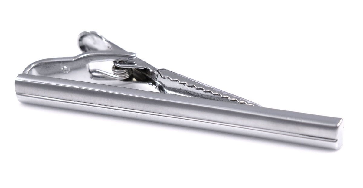 Srebrna spinka do krawata - pozioma linia ZS35