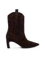 Botki damskie - GINO ROSSI Botki EO-ZARA-LT2546 Brązowy - miniaturka - grafika 1