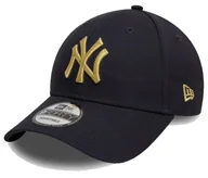Czapki damskie - Czapka NEW ERA z daszkiem NYY Metallic 9FORTY Cap Granatowa - miniaturka - grafika 1