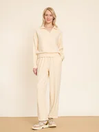 Bluzy damskie - BGN Bluza w kolorze beżowym - miniaturka - grafika 1