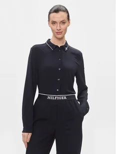 Tommy Hilfiger Koszula Smd Detail Fluid Shirt WW0WW40549 Granatowy Regular Fit - Koszule damskie - miniaturka - grafika 1