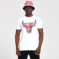 Koszulki męskie - New Era Koszulka męska Nba Print Infill Tee Chibul z krótkim rękawem, biała, XS-S 12369779 - miniaturka - grafika 1